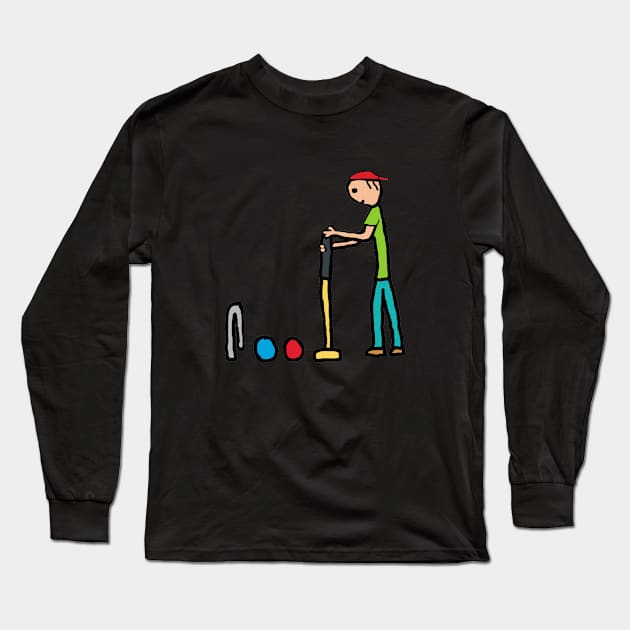 Croquet Long Sleeve T-Shirt by Mark Ewbie